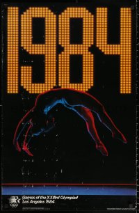 2g258 1984 SUMMER OLYMPICS Garza/Rapoport style 22x34 commercial poster 1984 XXIII Olympiad!