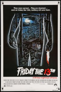 2g613 FRIDAY THE 13th 1sh 1980 great Alex Ebel art, slasher classic, 24 hours of terror!