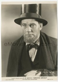 2h047 ABRAHAM LINCOLN 7.25x10.25 still 1930 best portrait of Walter Huston in the title role!