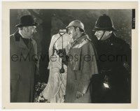 2h053 ADVENTURES OF SHERLOCK HOLMES 8x10 still 1939 Basil Rathbone & Nigel Bruce w/headless statue!