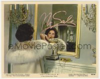 2h007 BUTTERFIELD 8 color 8x10 still #9 1960 Elizabeth Taylor writes NO SALE w/ lipstick on mirror!
