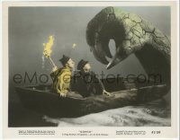 2h018 GORGO color 8x10.25 still 1961 wonderful close up of huge monster hand reaching for guys in boat!