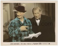 2h020 GREAT PROFILE color-glos 8x10.25 still 1940 c/u of John Barrymore pointing at Gregory Ratoff!