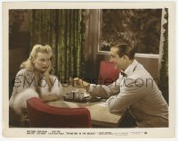 2h033 SPRINGTIME IN THE ROCKIES color-glos 8x10 still 1942 Betty Grable is not amused by John Payne!