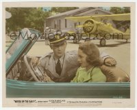 2h037 WINGS OF THE NAVY color-glos 8x10 still 1939 c/u of John Payne & Olivia De Havilland in car!