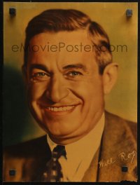 2k065 WILL ROGERS jumbo LC 1930s great head & shoulders portrait with facsimile signature!