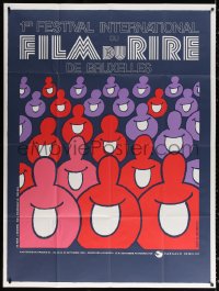 2k019 1ER FESTIVAL INTERNATIONAL DU FILM DU RIRE DE BRUXELLES 47x63 Belgian film festival poster 1983