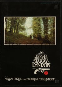 2k078 BARRY LYNDON promo brochure 1975 Stanley Kubrick, Ryan O'Neal, designed by Bill Gold!