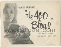 2m002 400 BLOWS TC 1959 Jean-Pierre Leaud as young Francois Truffaut, French New Wave classic!