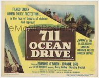 2m003 711 OCEAN DRIVE TC 1950 Edmond O'Brien, Joanne Dru, filmed under armed police protection!