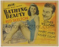 2m011 BATHING BEAUTY TC 1944 Red Skelton leers at sexy smiling Esther Williams in swimsuit!