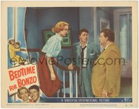 2m297 BEDTIME FOR BONZO LC #2 1951 worried Ronald Reagan between Diana Lynn & Walter Slezak!