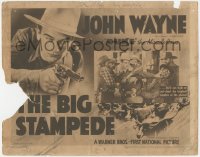 2m016 BIG STAMPEDE TC R1939 great images of young John Wayne pointing gun & fighting bad guys!