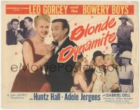 2m021 BLONDE DYNAMITE TC 1950 Leo Gorcey, Huntz Hall & The Bowery Boys, sexy Adele Jergens!