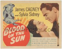 2m024 BLOOD ON THE SUN TC 1945 James Cagney in fight, plus close up with sexy Sylvia Sidney!