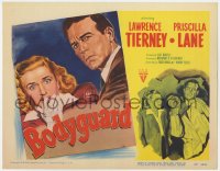 2m027 BODYGUARD TC 1948 great artwork of Lawrence Tierney & Priscilla Lane, cool film noir!