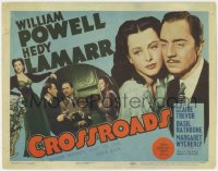 2m050 CROSSROADS TC 1942 great close up of William Powell & sexy Hedy Lamarr, Basil Rathbone