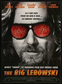 2p050 BIG LEBOWSKI French 16x21 1998 Coen Brothers cult classic, c/u of Jeff Bridges w/shades!