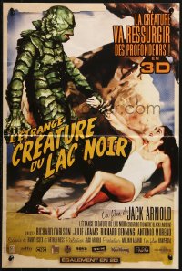 2p054 CREATURE FROM THE BLACK LAGOON French 16x24 R2012 art of monster holding sexy Julie Adams!