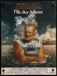 2p069 ISLANDS IN THE STREAM French 16x21 1977 Ernest Hemingway, great Heron art of George C. Scott!