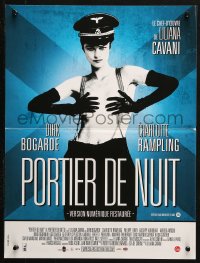 2p079 NIGHT PORTER French 16x21 R2012 Il Portiere di notte, topless Charlotte Rampling in Nazi hat!