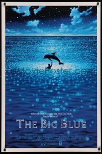 2r119 BIG BLUE 1sh 1988 Luc Besson's Le Grand Bleu, cool image of boy & dolphin in ocean!