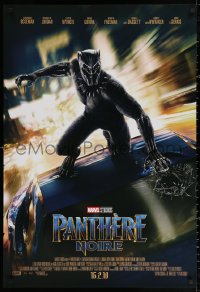 2r129 BLACK PANTHER int'l French language advance DS 1sh 2018 Boseman in the title role as T'Challa!