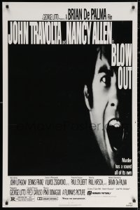 2r141 BLOW OUT 1sh 1981 John Travolta, Brian De Palma, murder has a sound all of its own!
