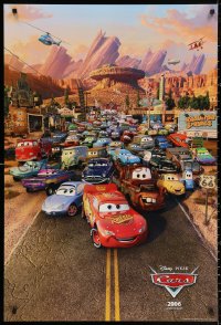 2r172 CARS int'l advance DS 1sh 2006 Walt Disney Pixar animated automobile racing, great cast image!