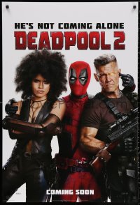 2r240 DEADPOOL 2 style G int'l teaser DS 1sh 2018 Reynolds with Brolin and Zazie Beetz as Domino!