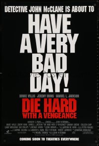 2r254 DIE HARD WITH A VENGEANCE int'l advance 1sh 1995 Det. McClane is about to have a very bad day!