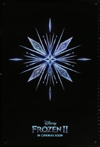 2r322 FROZEN II int'l advance DS 1sh 2019 Walt Disney sequel, Kristen Bell, Menzel, Groff, cool snowflake!