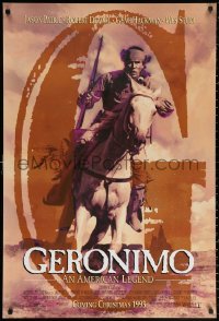 2r330 GERONIMO advance DS 1sh 1993 Walter Hill, great image of Native American Wes Studi on horse!