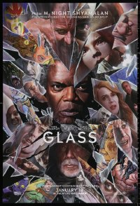 2r352 GLASS teaser DS 1sh 2019 M. Night Shyamalan, Alex Ross art of Jackson, McAvoy & Willis!