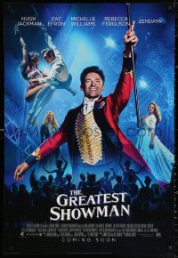 2r372 GREATEST SHOWMAN style B int'l advance DS 1sh 2017 impossible comes true, Jackman as Barnum!