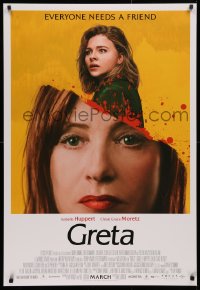 2r376 GRETA advance DS 1sh 2019 Huppert in the title role as Greta Hideg, everyone needs a friend!