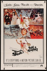 2r380 HALF A SIXPENCE style B 1sh 1968 McGinnis art of Tommy Steele with banjo, H.G. Wells novel!