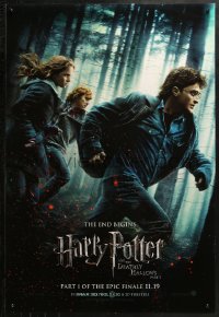 2r392 HARRY POTTER & THE DEATHLY HALLOWS PART 1 teaser DS 1sh 2010 Radcliffe, Grint & Watson!