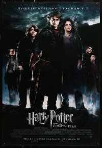2r395 HARRY POTTER & THE GOBLET OF FIRE advance DS 1sh 2005 Daniel Radcliffe, Emma Watson, Grint!