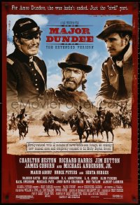 2r584 MAJOR DUNDEE 1sh R2005 Sam Peckinpah, Charlton Heston, Civil War battle action!