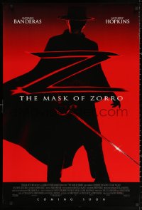 2r594 MASK OF ZORRO int'l advance DS 1sh 1998 Antonio Banderas, Catherine Zeta-Jones, Anthony Hopkins