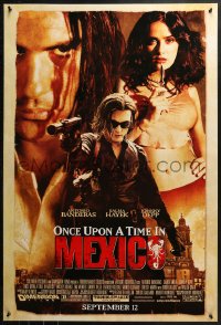 2r659 ONCE UPON A TIME IN MEXICO advance DS 1sh 2003 Antonio Banderas, Johnny Depp, sexy Salma Hayek