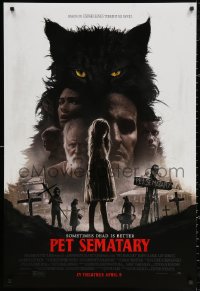2r674 PET SEMATARY advance DS 1sh 2019 Stephen King horror remake, sometimes dead is better, cast!