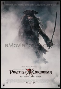 2r684 PIRATES OF THE CARIBBEAN: AT WORLD'S END advance DS 1sh 2007 Depp as Captain Jack!