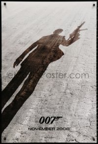 2r716 QUANTUM OF SOLACE teaser DS 1sh 2008 Daniel Craig as James Bond, cool shadow image!