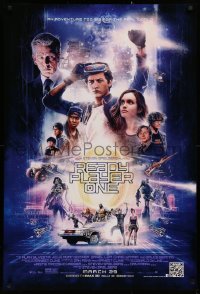 2r726 READY PLAYER ONE advance DS 1sh 2018 Steven Spielberg, cast montage by Paul Shipper!