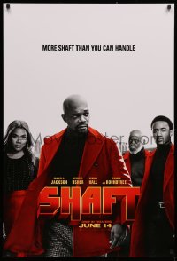 2r769 SHAFT teaser DS 1sh 2019 Samuel L. Jackson in the title role, he's more than you can handle!