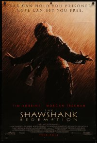 2r774 SHAWSHANK REDEMPTION advance 1sh 1994 escaped prisoner Tim Robbins in rain, Stephen King