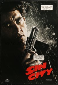 2r791 SIN CITY teaser DS 1sh 2005 graphic novel by Frank Miller, cool image of Clive Owen as Dwight!
