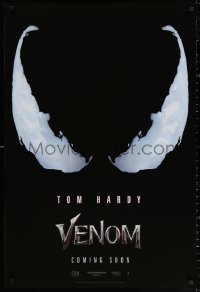 2r935 VENOM int'l teaser DS 1sh 2018 Tom Hardy in the title role, eyes logo!